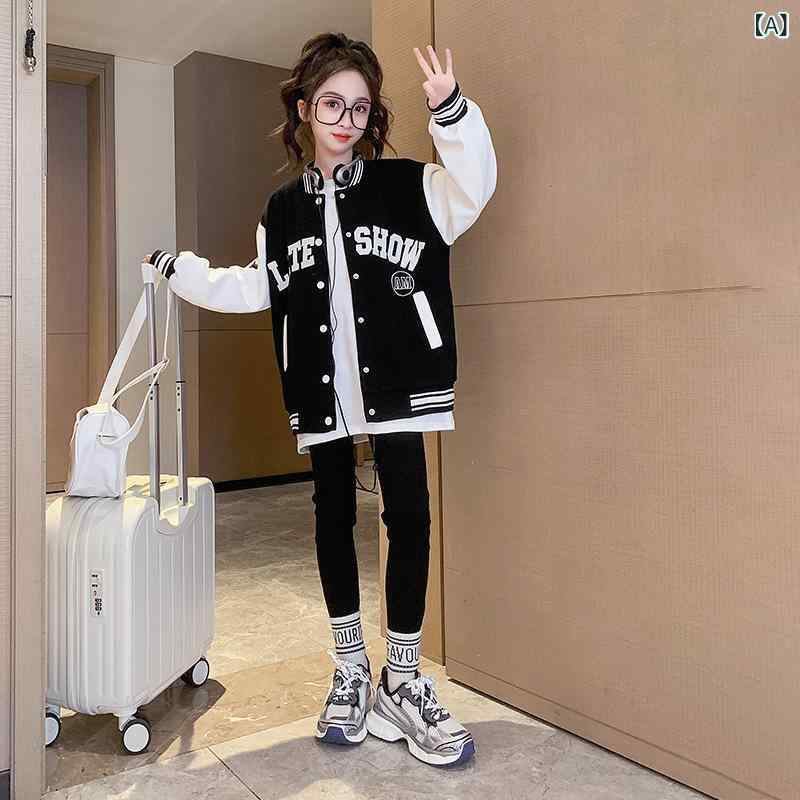 子供服 女の子用 アウター ジャケット 春秋 ジャンパー スポーツウェア パーカー 120cm 130cm 140cm 150cm 160cm 170cm ブラック ブラウン ポリエステル