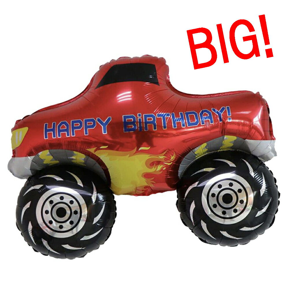 モンスタートラックバルーン車バルーン トラックデザイン パーティーバルーン 飾り付け バースデーバルーン 飾り 風船 バースデー パーティー 誕生日バルーン happy birthday 飾り付け
