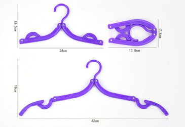 折りたたみハンガー　コンパクトハンガー　トラベル用品　折り畳みハンガー　【ネコポスは送料無料】