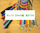 【既製品】ロングリード 《オレンジ 20mm幅/長さ10m》 PPテープ使用【追跡可能メール便でお届け】(4)