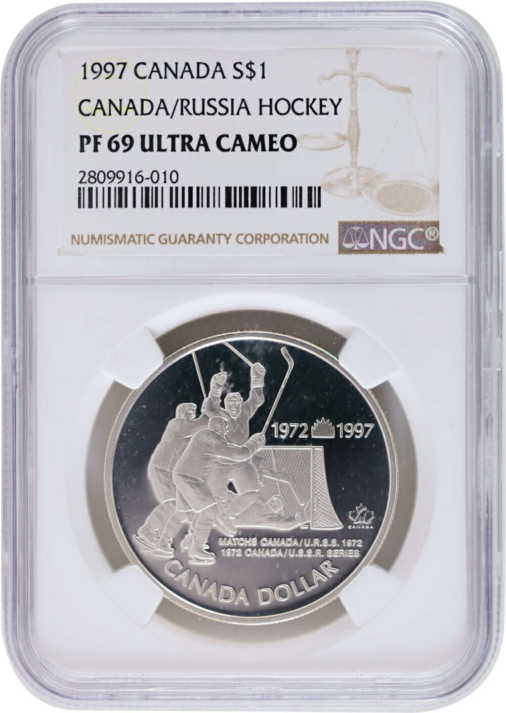 カナダ 1997 1ドル銀貨 NGC PF69 Ultra Cameo 銀品位500 36mm 完全未使用プルーフ