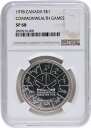 カナダ 1978 1ドル銀貨 NGC SP68 銀品位500 径36mm 23.3276g 完全未使用