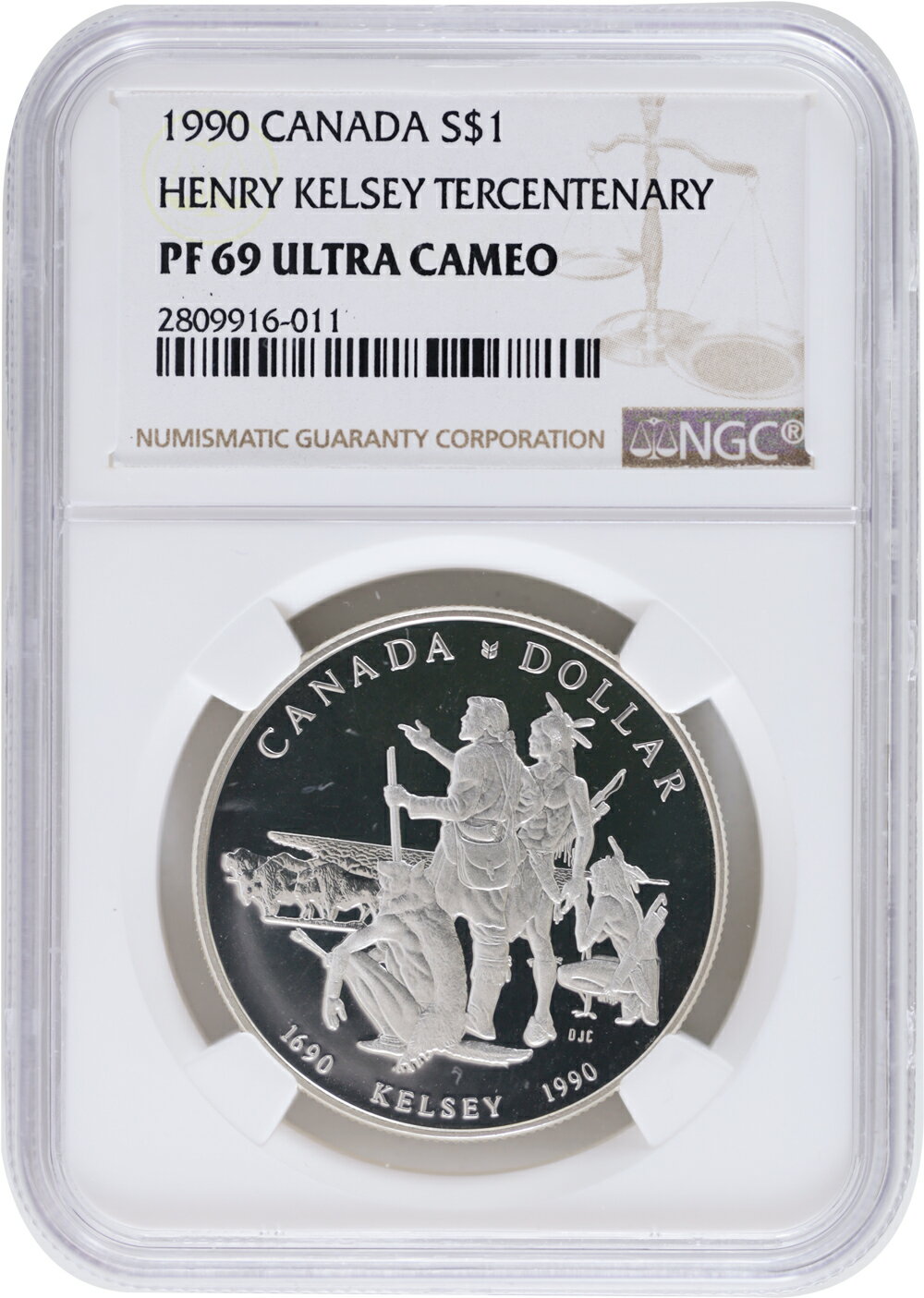 カナダ 1990 1ドル銀貨 NGC PF69 Ultra Cameo 銀500 径36mm 23.3276g 完全未使用