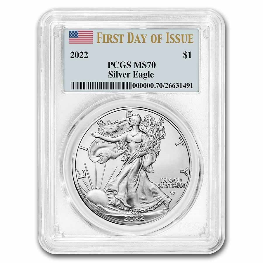 2022 American Silver Eagle MS-70 PCGS (First Day of Issue) 新品未使用