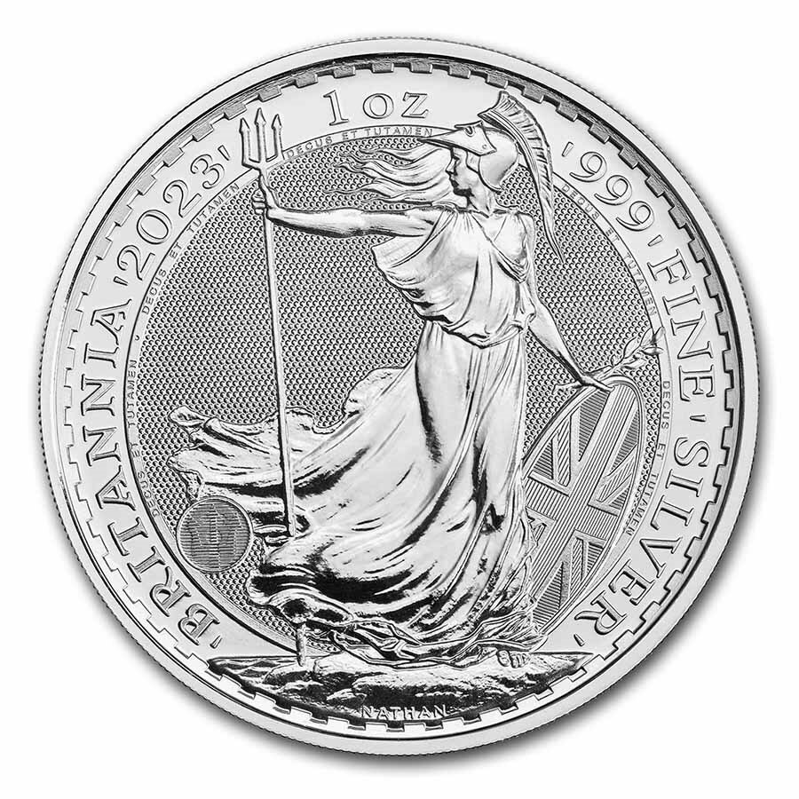 イギリス 2023 ブリタニア純銀銀貨 999silver 38.61mm 31.1g 1オンス 新品未使用 保証書付