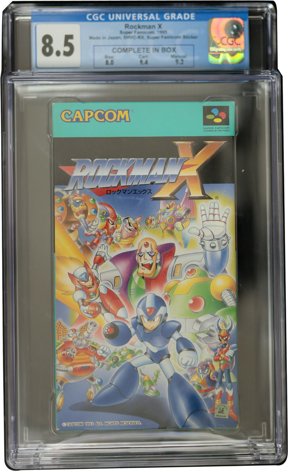CGC 8.5 CIB ロックマンX SFC 未使用 レトロゲーム グレーディング