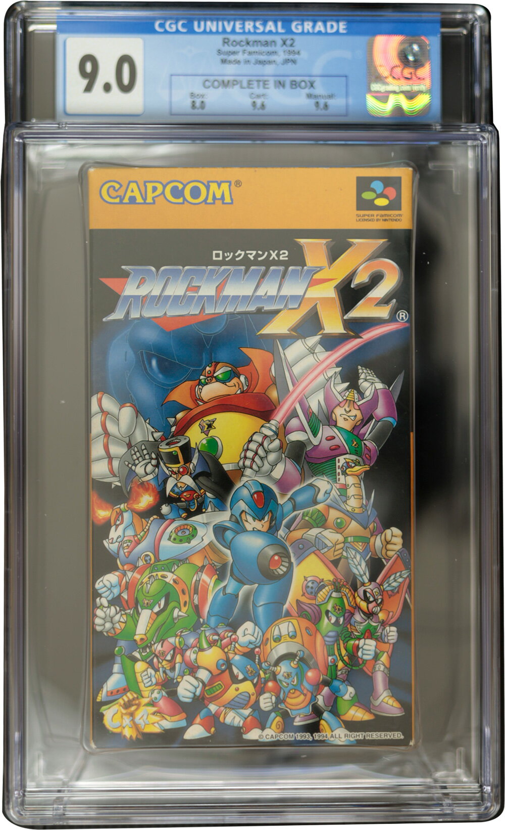 CGC 9.0 CIB ロックマンX2 SFC 未使用 レトロゲーム グレーディング