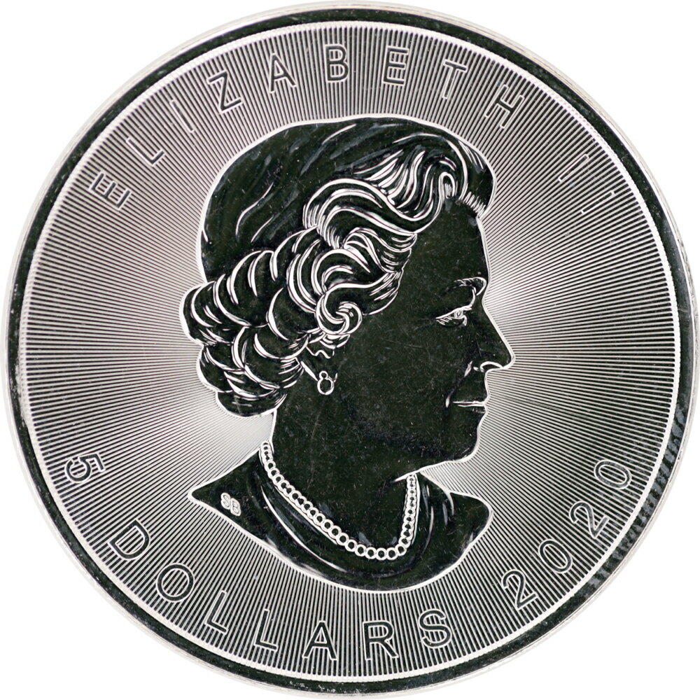 カナダ 2020メイプルリーフ純銀銀貨 999silver 直径38mm 31.1g 新品未使用 保証書付