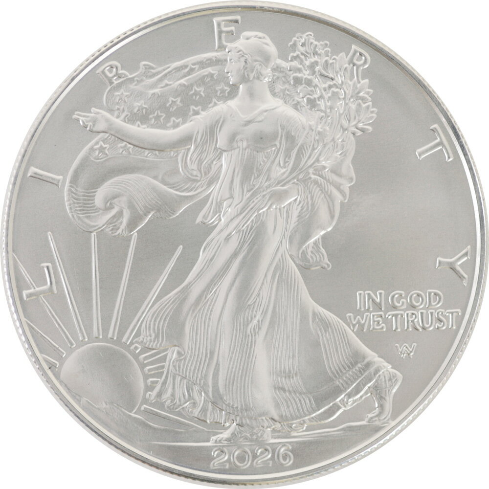 アメリカ 2026年 イーグル純銀銀貨 1オンス 31.1g 999silver 新品未使用 保証書 クリアケース付