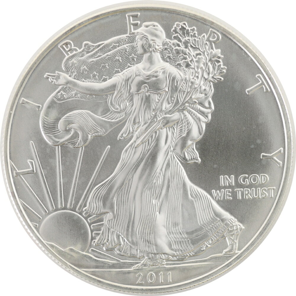 アメリカ 2011年 イーグル純銀銀貨 1オンス 31.1g 999silver 新品未使用 保証書 クリアケース付