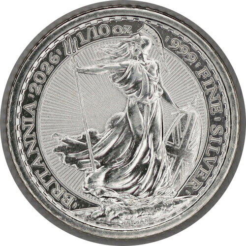 イギリス 2026 ブリタニア純銀銀貨 1/10oz 3.11g 999silver 16.5mm 新品未使用　保証書付き