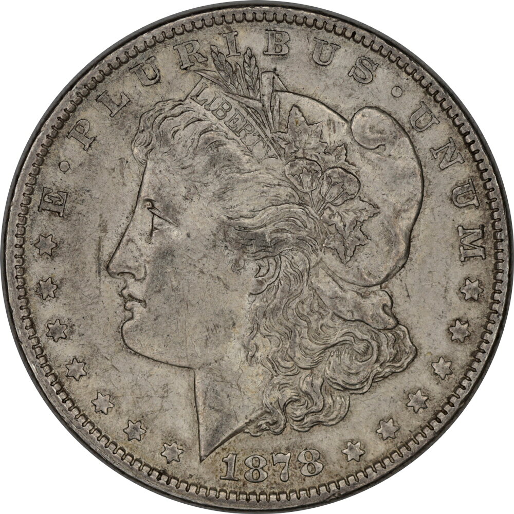 アメリカ　1878年　極美　モルガン銀貨　 900silver 38.1mm 保証書付き