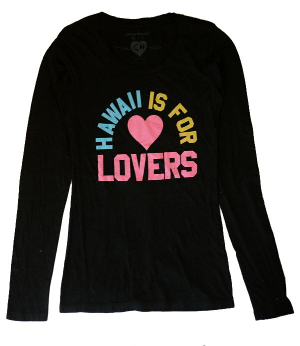 Rakuten - キャメロンハワイ Cameron Hawaii Hawaii Lovers長袖ロングTシャツ ブラック