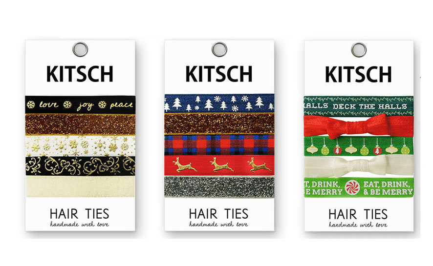 /キッチュヘアゴム/Kitsch（キッチュ） クリスマス限定ヘアアクセサリー5本セット/ヘアゴム/ブレスレット/Christmas Hair Ties【正規品】【あす楽対応_関東】02P28Sep16【楽ギフ_包装】【あす楽_土曜営業】【マラソン201602_1000円】