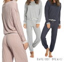 ベアフットドリームス（Barefoot Dreams）スウェットセットアップ/長袖シャツ＆パンツ上下セット/the MALIBU COLLECTION WOMEN 039 S CRINKLE JERSEY LOUNGE SET/スエット上下セット BDWMC1178【あす楽対応_関東】