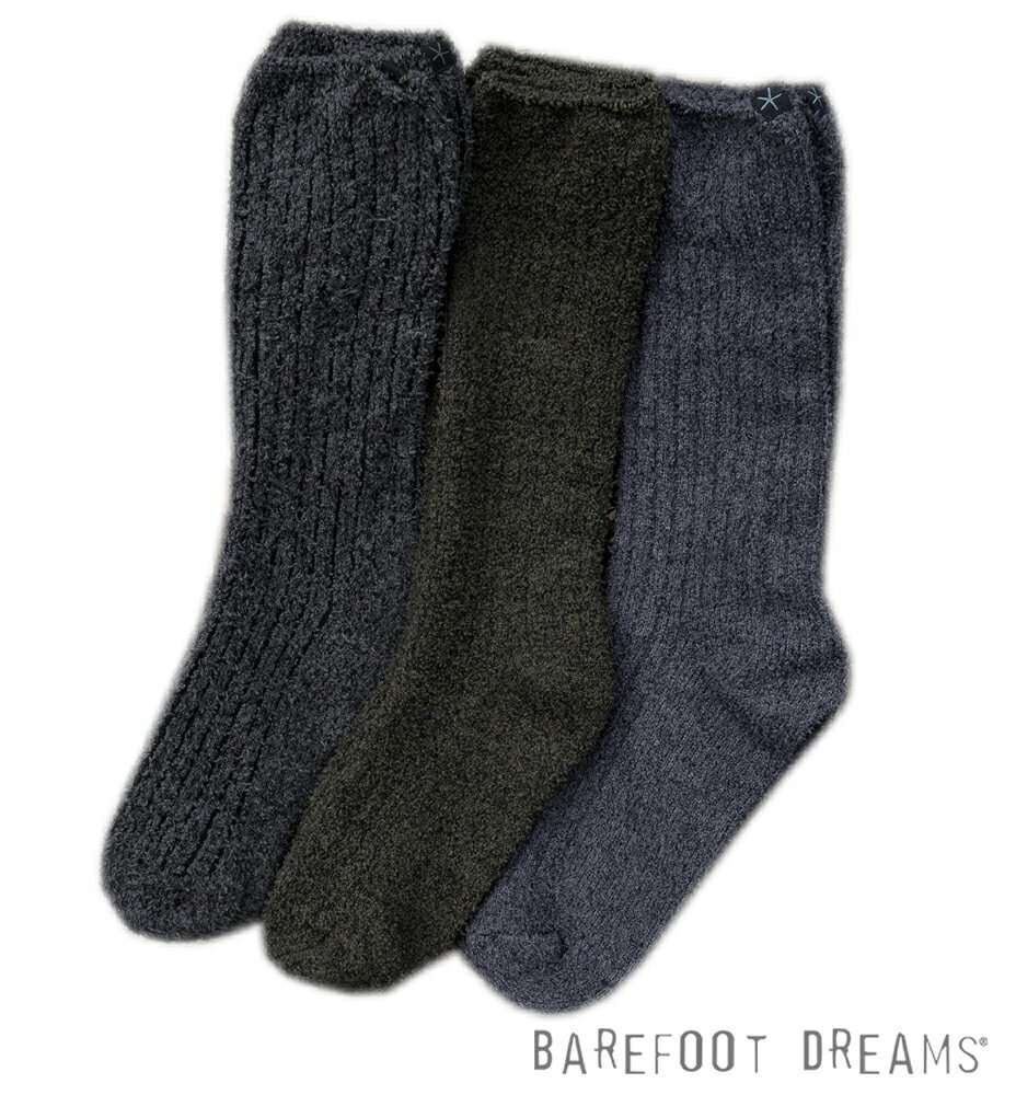 ベアフットドリームス（Barefoot Dreams）靴下メンズ/リブドニットソックス/コージーシックソックス Cozychic Men's Ribbed Sock #BDMCC1077