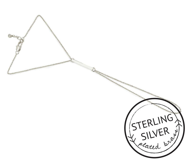 OrangeCookieのKitsch キッチュ Geoハンドチェーンブレスレット ハンドアクセサリー フィンガーリングブレス Geo Hand Chain シルバー｜アングル2