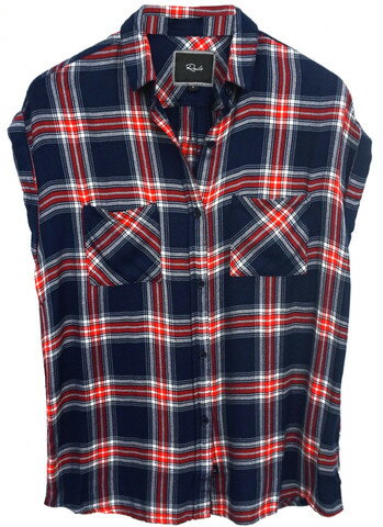 Rakuten - レイルズ Rails Britt チェック柄シャツ ショートスリーブ ネイビー×レッド レディース