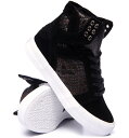 スープラ(Supra)SKYTOP WEDGEハイカットスウェードスニーカー/ブラック×ホワイト/レディース&キッズサイズ【正規品】【あす楽対応_関東】02P28Sep16【楽ギフ_包装】【あす楽_土曜営業】【送料無料】