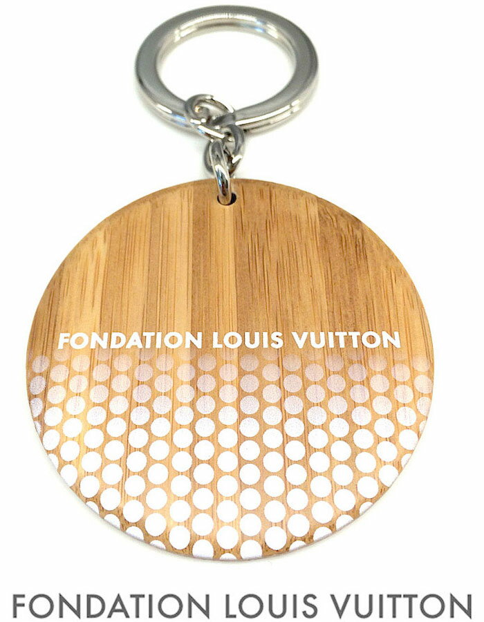 パリ限定！LOUIS VUITTON/ルイヴィトン美術館/ラウンドキーチェーン/ウッドキーホルダー/キーリング/FONDATION LOUIS VUITTON【正規品】【あす楽対応_関東】02P28Sep16【楽ギフ_包装】【あす楽_土曜営業】