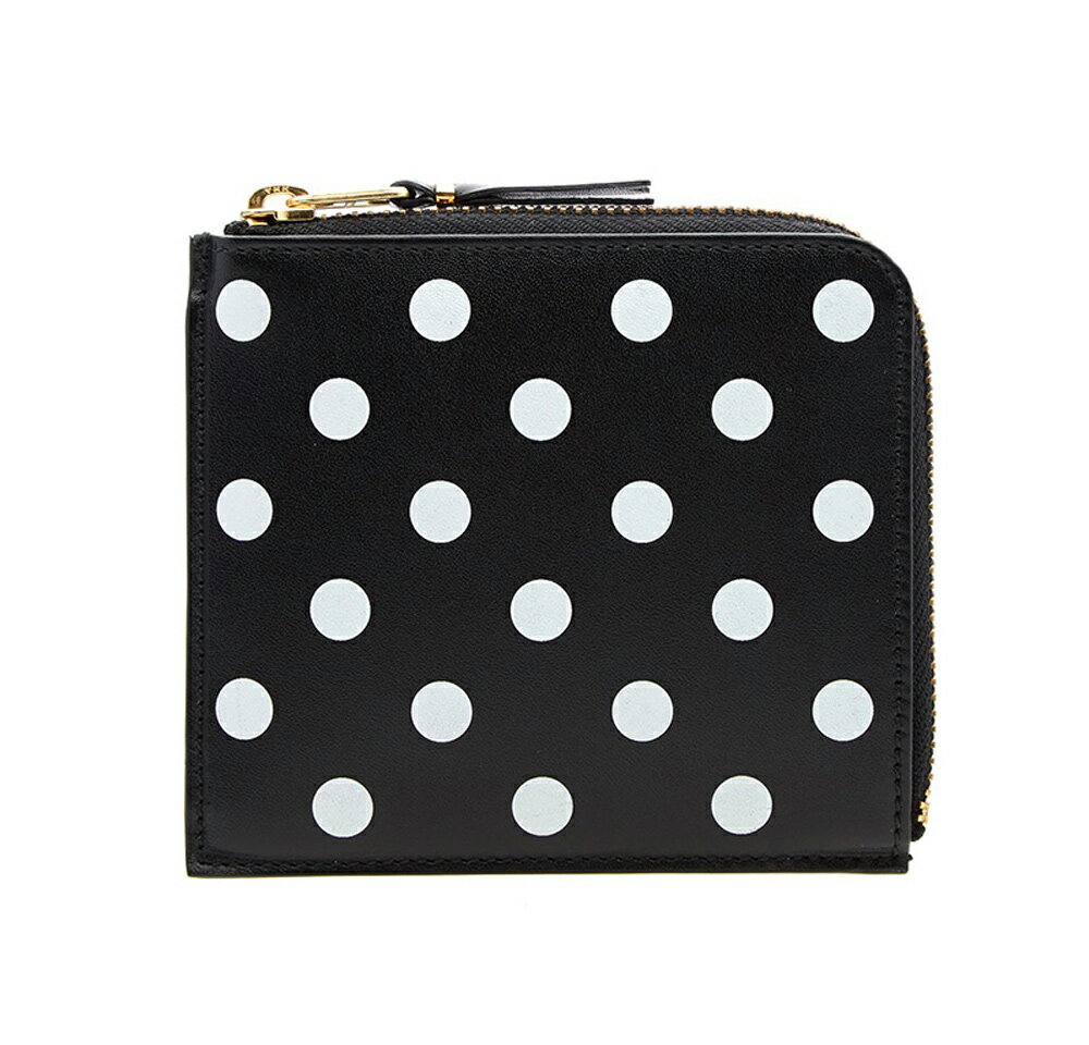 コムデギャルソン(COMME des GARCONS)レザーコンパクト財布 ポルカドットウォレット POLKA DOTS Leather Wallet ブラック レッド SA3100PD【あす楽対応_関東】 3