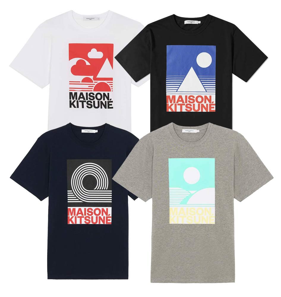 メゾンキツネ Tシャツ メンズ メゾンキツネ（MAISON KITSUNE）Tシャツ メンズ アンソニー・バーレル クラシック ANTHONY BURRILL CLASSIC TEE-SHIRT アンソニー・バーリル【あす楽対応_関東】