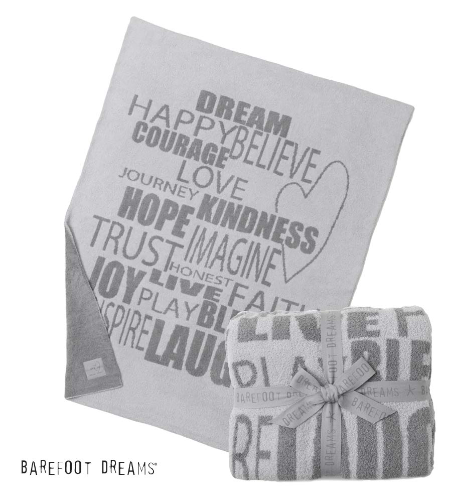 ベアフットドリームス Barefoot Dreams 毛布　インスピレーションブランケット メッセージ柄 Cozychic Words Of Inspiration Blanket #BDHCC21137