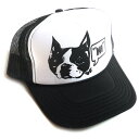 トラックブランド（TruckBrand）Hi 犬柄メッシュキャップ/ロゴハット/ブラック×ホワイト【あす楽対応_関東】