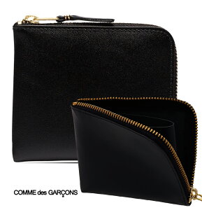 コムデギャルソン(COMME des GARCONS)レザーコンパクト財布 ARECALF Leather Wallet ブラック SA3100【あす楽対応_関東】