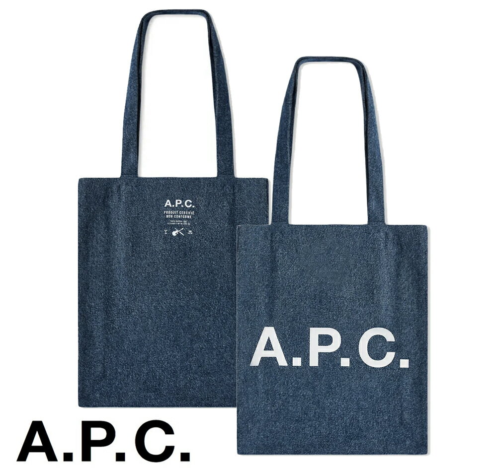 A.P.C.(アーペーセー) トートバッグ 両面プリント LOU TOTE インディゴ ウォッシュドデニム ブルー COETK M61442【あす楽対応_関東】