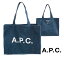 A.P.C.(アーペーセー) トートバッグ 両面プリント SHOPPING DIANE インディゴ ウォッシュドデニム ブルー COETK M61443【あす楽対応_関東】