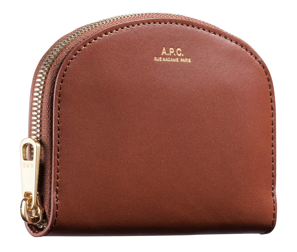 A.P.C. アーペーセー レザーコインケース　二つ折り財布 ハーフムーン コインケース 　デミルーン　財布 コンパクトウォレット Demi-Lune COMPACT WALLET PXAWV-F63219