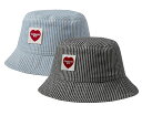 カーハート(Carhartt WIP) バケットハット テレル 帽子 ストライプ ボーダー ハートラベル レディース Terrell Bucket Hat ネイビー ブルー I032116【あす楽対応_関東】