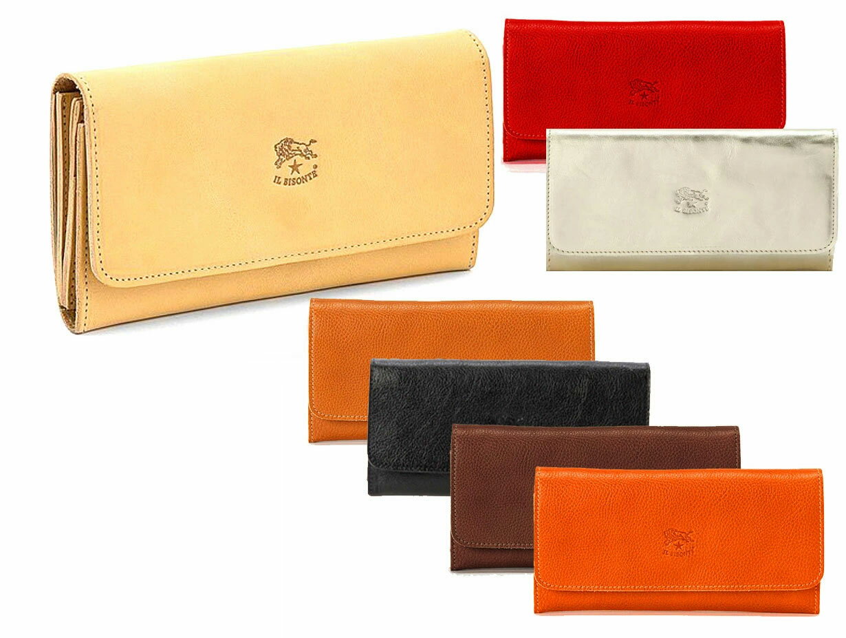 イル ビゾンテ 革財布 メンズ イルビゾンテ(Il Bisonte)レザー長財布/Continental Wallet in Cowhide Leather C0775P SCW009 PV0005 PV0012【あす楽対応_関東】