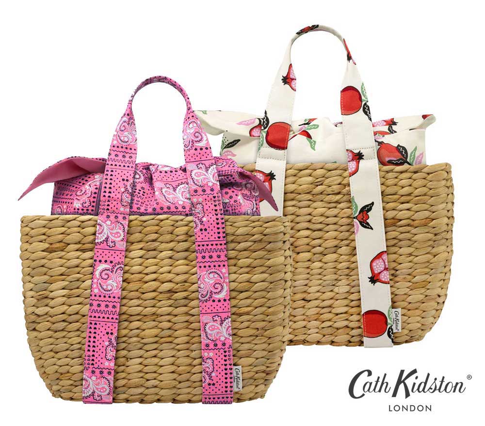 楽天OrangeCookieキャスキッドソン（Cath Kidston）かごバッグ バスケット ストロートートバッグ Straw Basket Bag【あす楽対応_関東】