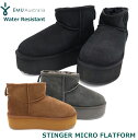 EMU エミュー 撥水 ムートンブーツ 厚底 STINGER MICRO FLATFORM スティンガー マイクロ プラットフォーム W13082 emu AU...