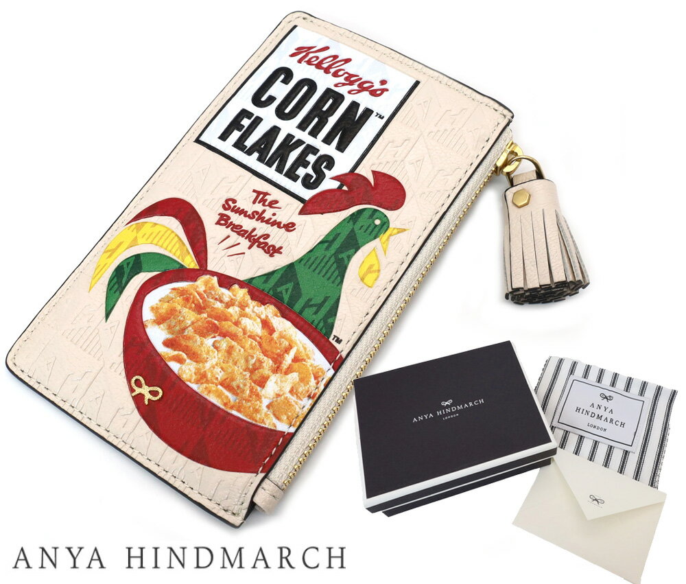 ANYA HINDMARCH アニヤハインドマーチ 「Cornflakes」 ジップ カードケース コインケース コーンフレー..