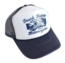 【正規販売店】トラックブランド TruckBrand chief メッシュ キャップ インディアン ロゴ ハット ネイビー×ホワイト 帽子 メンズ 父の日 2025 レディース アメカジ
