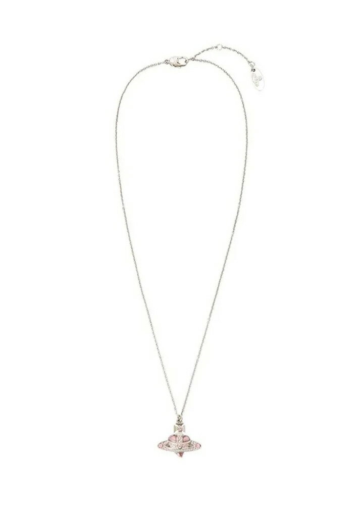 ヴィヴィアンウエストウッド Vivienne Westwood ネックレス ディアマンテ ハート オーブ ペンダント Diamante Heart Pendant Necklace ローズピンク シルバー ヴィンテージローズ