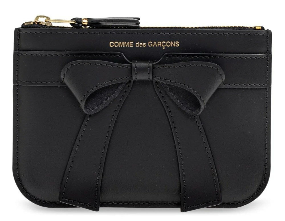 コムデギャルソン COMME des GARCONS Big Bow ビッグ ボウ リボン レザーポーチ コインケース （3枚目）