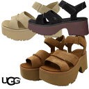 【2025年春夏モデル】UGG アグ 厚底 サンダル スエード レディース ニューハイツアンクルストラップ 本革サンダル W New Heights Ankle...