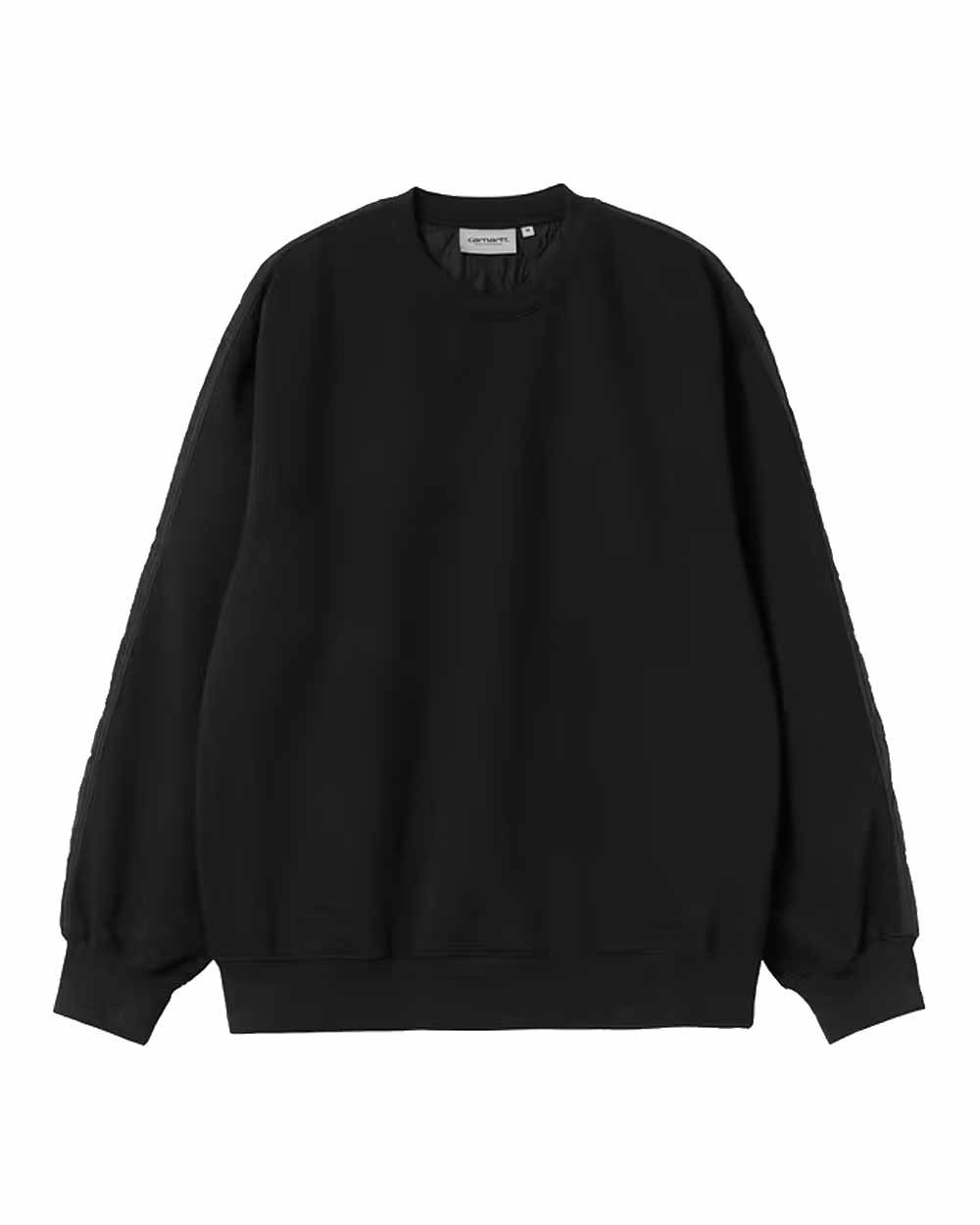 OrangeCookieのカーハート Carhartt WIP メンズ スウェット トレーナー カジュアル アウター キルティング カルマスウェット I035620 Calma Sweat ブラック｜アングル2