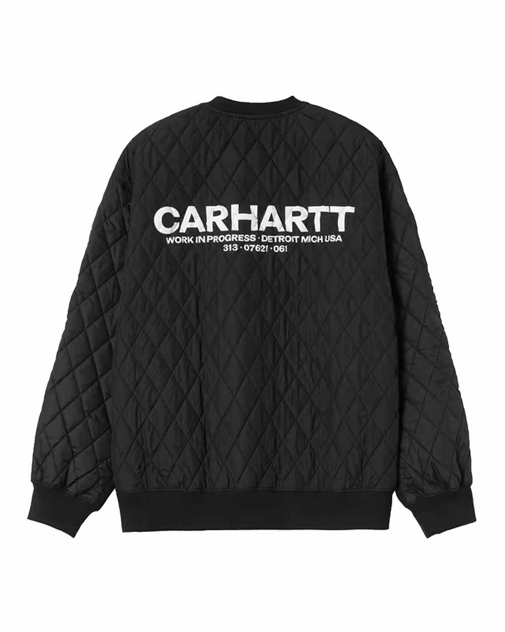 OrangeCookieのカーハート Carhartt WIP メンズ スウェット トレーナー カジュアル アウター キルティング カルマスウェット I035620 Calma Sweat ブラック｜アングル3