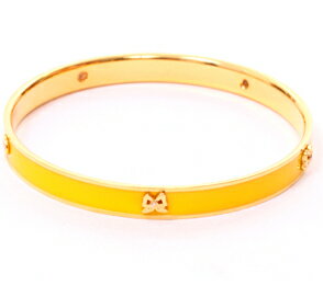 ジューシークチュール JuicyCouture リボンモチーフ付きブレスレット バングル イエロー