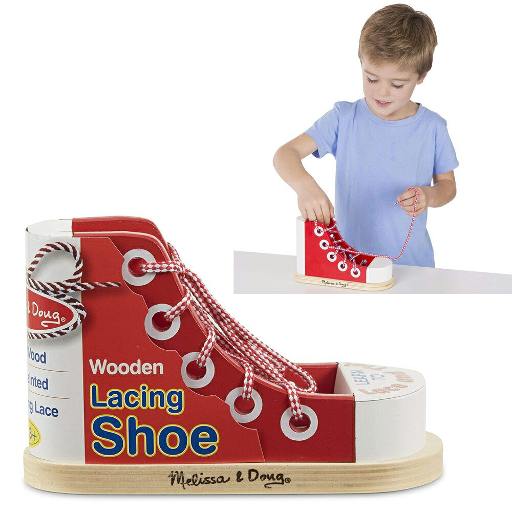 Melissa&Doug メリッサ&ダグ 木製知育玩具 LEARN LACE and TIE　宅急便送料無料