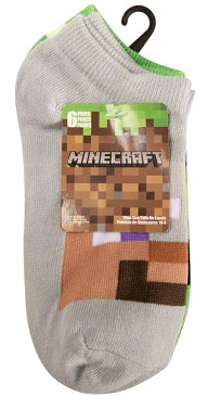 マインクラフト キッズソックス6足セット 子供用靴下 ネコポス便は送料無料