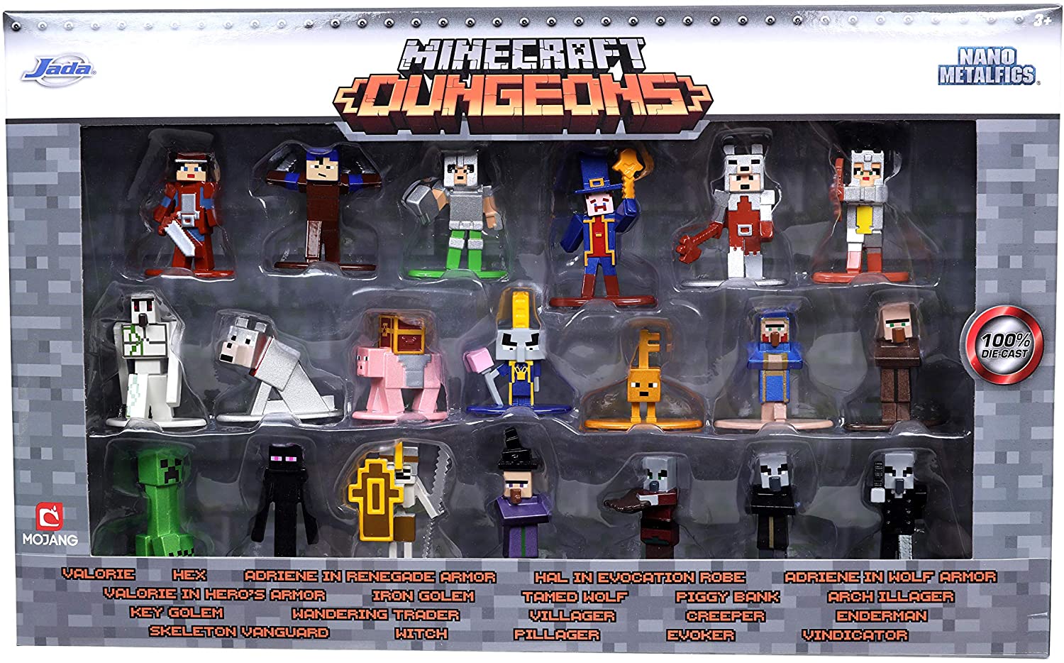 マインクラフトダンジョンズ Minecraft Dungeons Nano Metalfigs メタルフィギュア20体セット宅急便