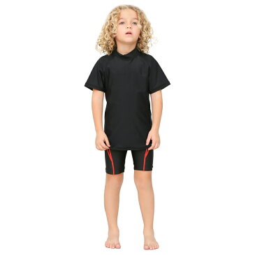 単色スクール水着 半袖ラッシュガード単品 男の子 女の子 子供 ジュニア 110cm 120cm 130cm 140cm 150cm 160cm 170cm 無地 UPF50+ ネコポスは送料無料