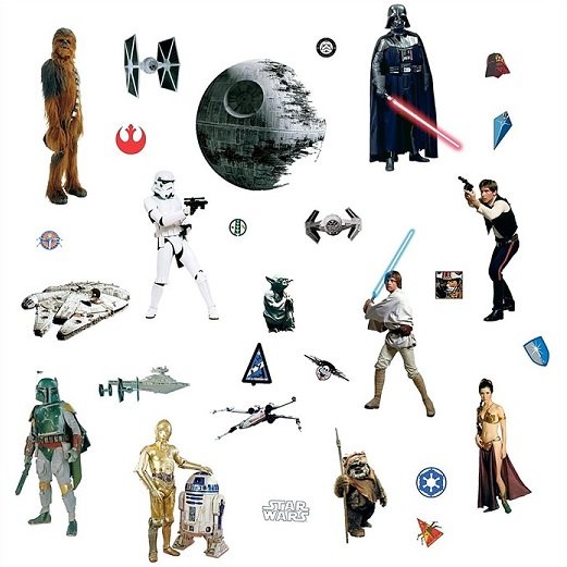 スターウォーズ ウォールステッカー デカールステッカー シール Star Wars ネコポスは送料無料
