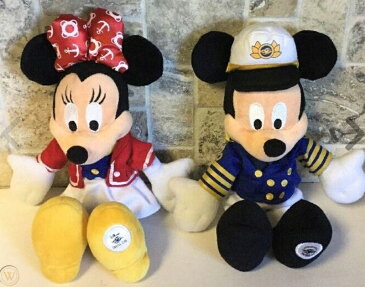 超激レア！Disney cruise line限定商品 ミッキーマウス/ミニーマウスぬいぐるみ40cm宅急便送料無料